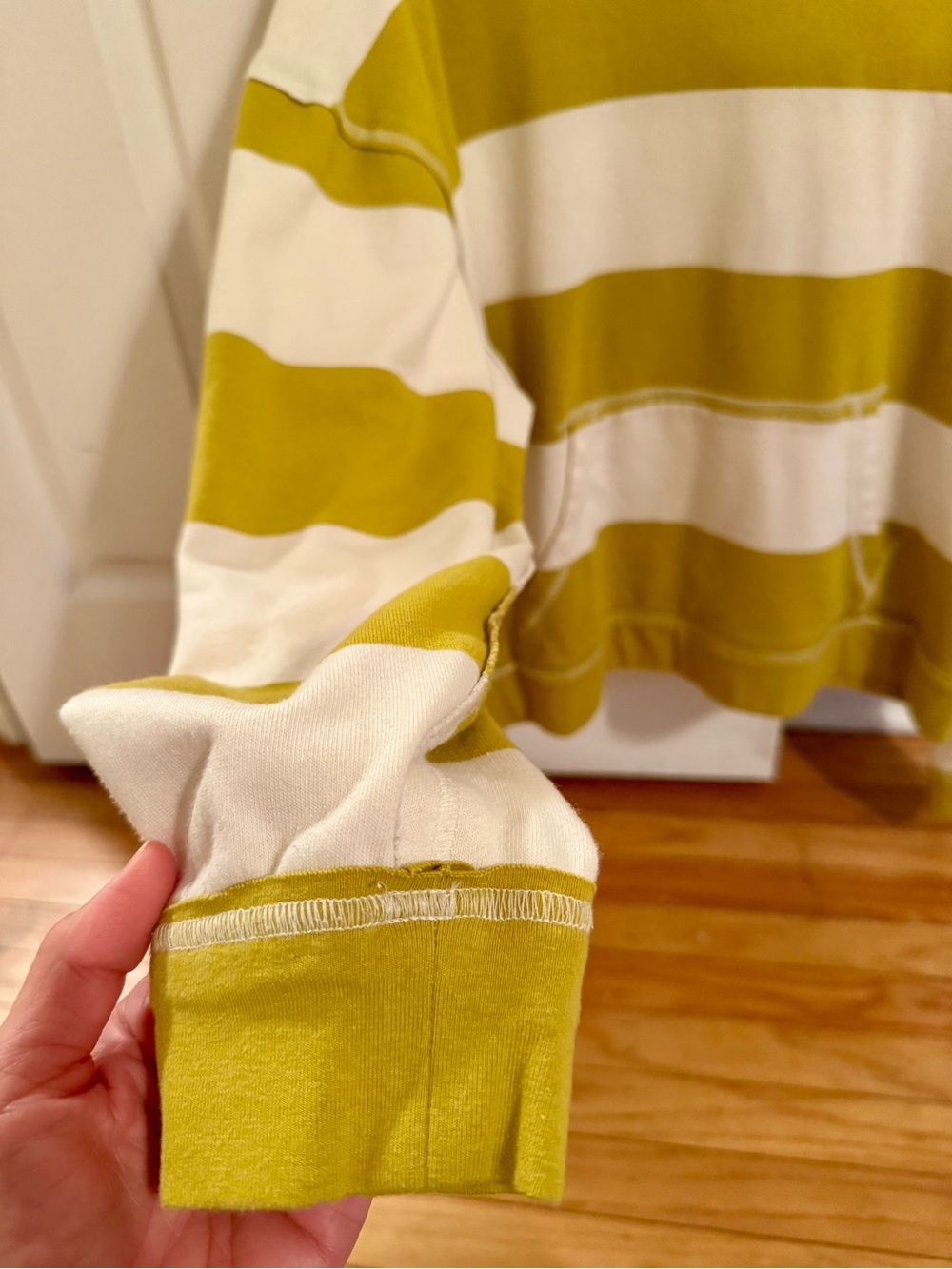 We The Free Striped Hoodie in Mustard and Cream - Picture 2 of 6